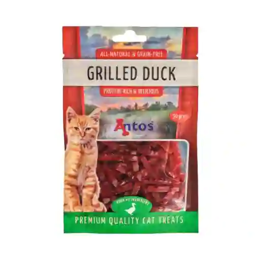 Antos, Snack Para Gatos Libre De Granos, Sabor Pato Asado (50 Gr)