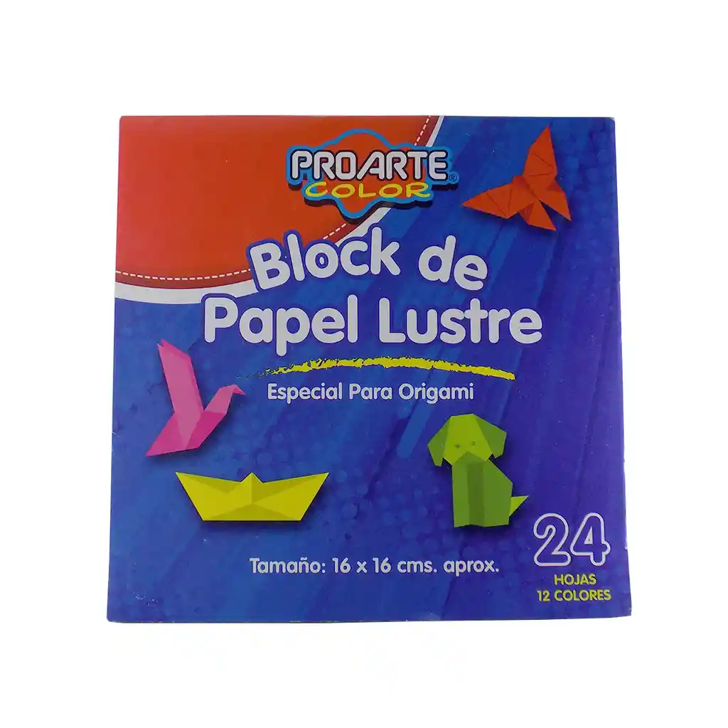 Block Papel Lustre Origami 16x16 Proarte