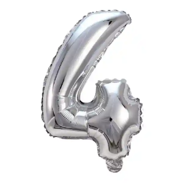 Globo Foil Plata Nro 4