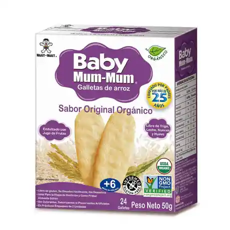 Baby Mum Galleta Arroz Sabor Original 50gr