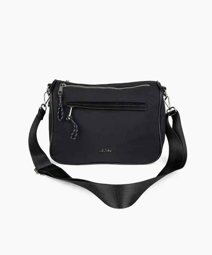 Cartera Bandolera Mujer Nylon Negro