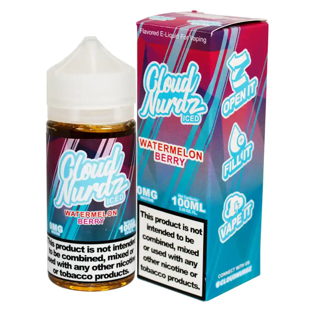 Liquido Para Vaporizador Cloud Nurdz 100ml Sabor Watermelon Berry 0.6%