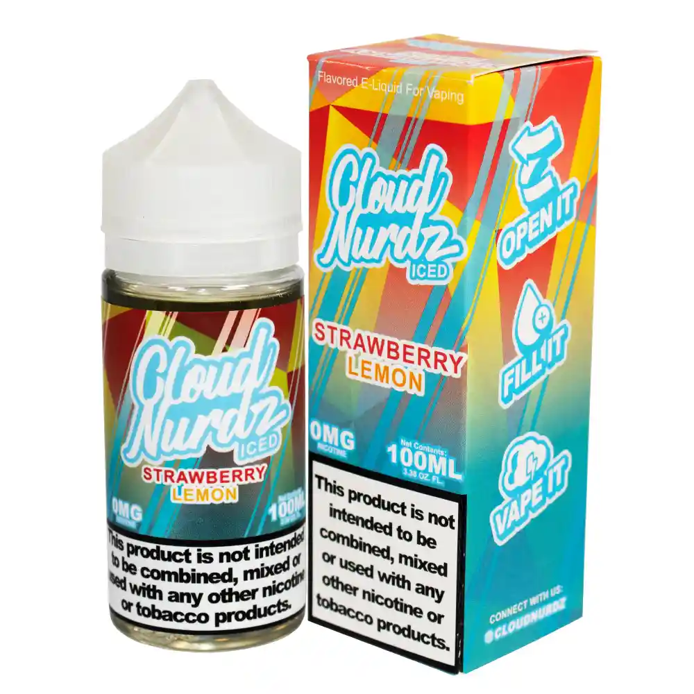 Liquido Para Vaporizador Cloud Nurdz 100ml Sabor Strawberry Lemon 0.6%