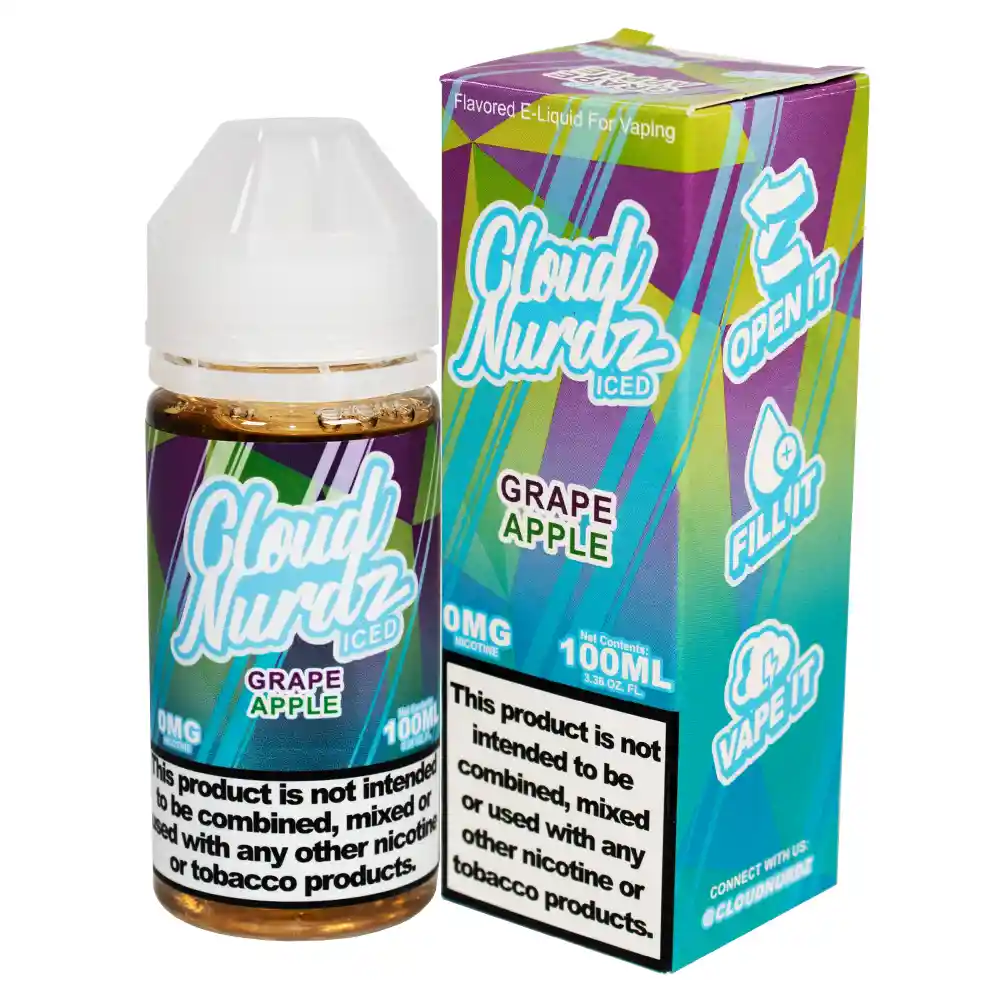 Liquido Para Vaporizador Cloud Nurdz 100ml Sabor Grape Apple 0.6%