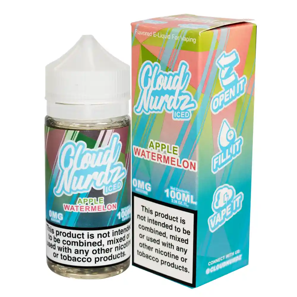 Liquido Para Vaporizador Cloud Nurdz 100ml Sabor Watermelon Apple 0.6%