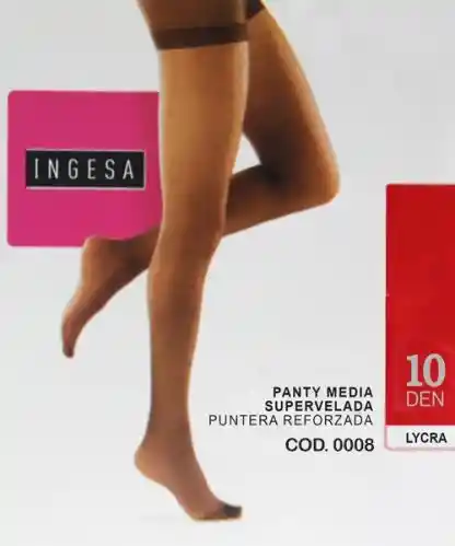 Panty Elasticada 10 Denier Supervelada L-xl Eurocolor