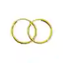 Aros Argollas 16mm Enchapado Oro 18k