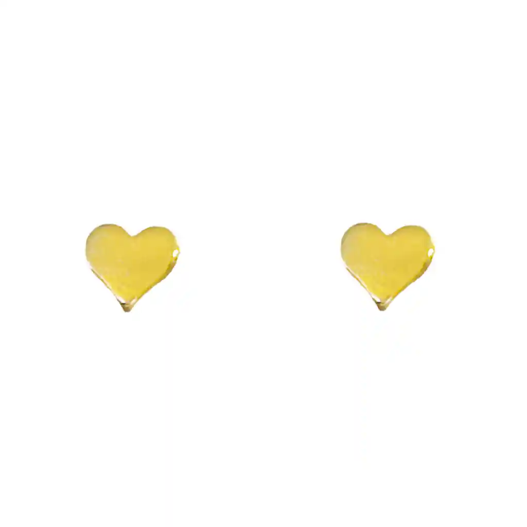 Aros Corazón Mini 4mm Enchapado Oro 18k