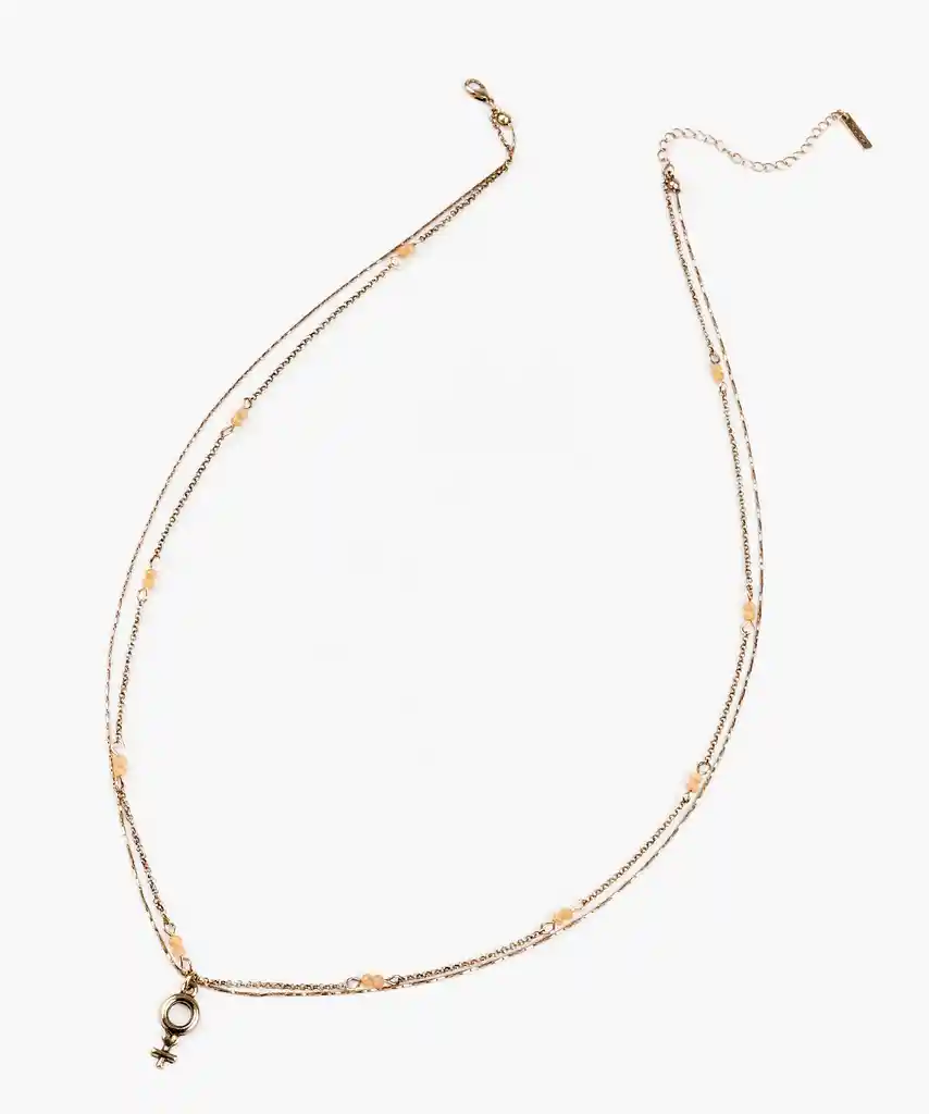 Collar Mujer Llave Corazón Dorado