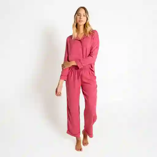 Pijama Mujer Largo Cebra Xl Fucsia