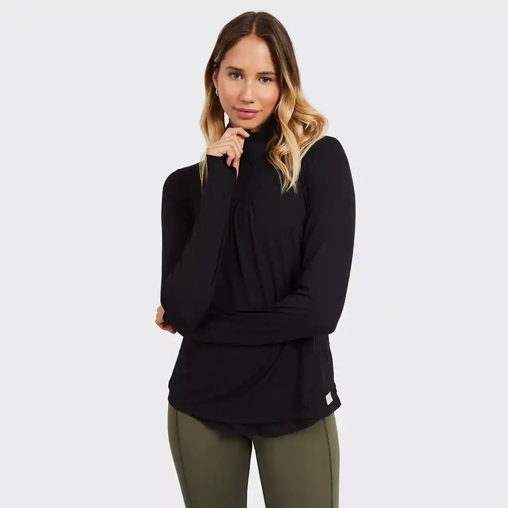 Polerón Mujer Primera Capa Xs Negro
