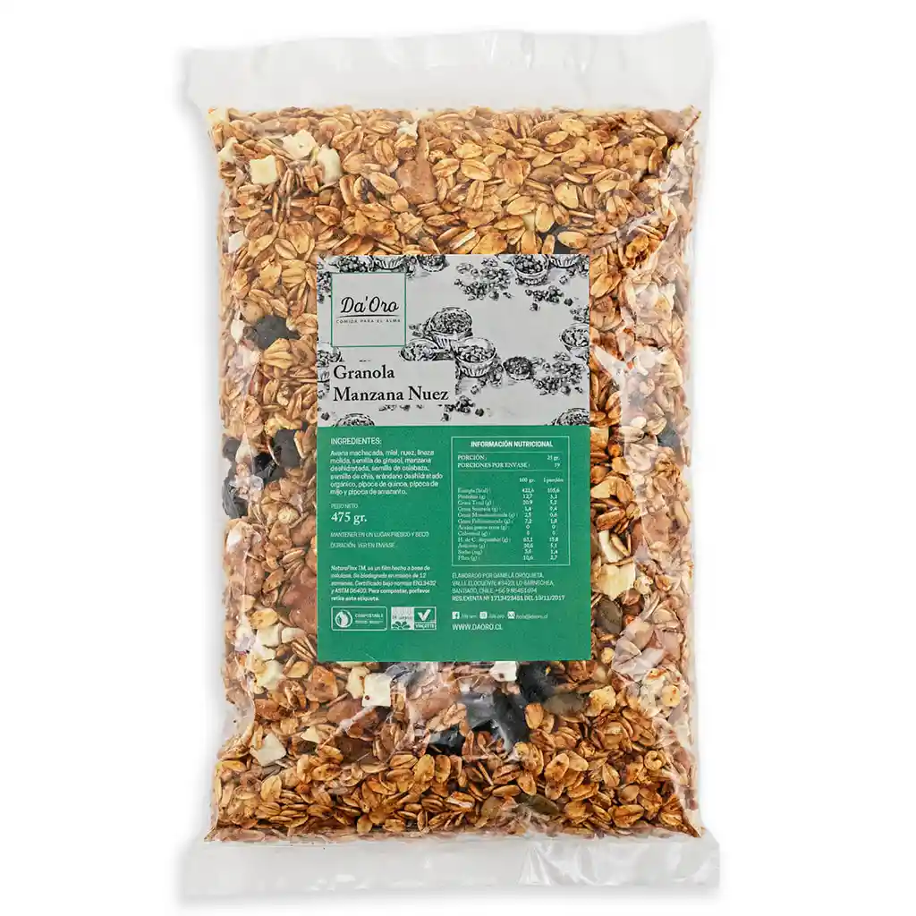 Granola Manzana Arándano Nuez | Da Oro