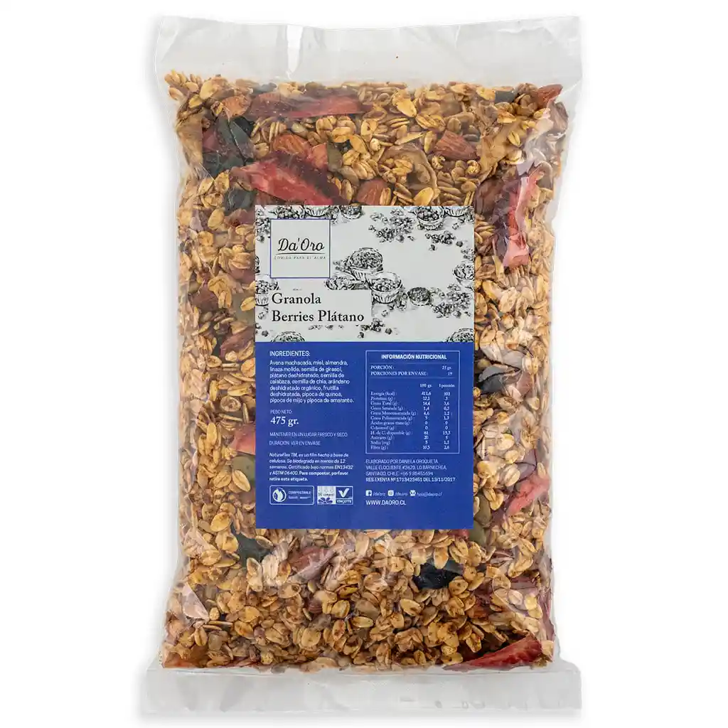 Granola Berries Y Plátano | Da Oro