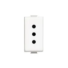 Modulo Tomacorriente Simple Power Socket Blanco 10 A Ante X Unidad