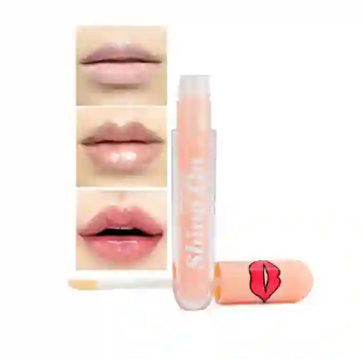 Max Belle · Brillo Voluminizador Con Glitter Labios Grandes Y Hermosos