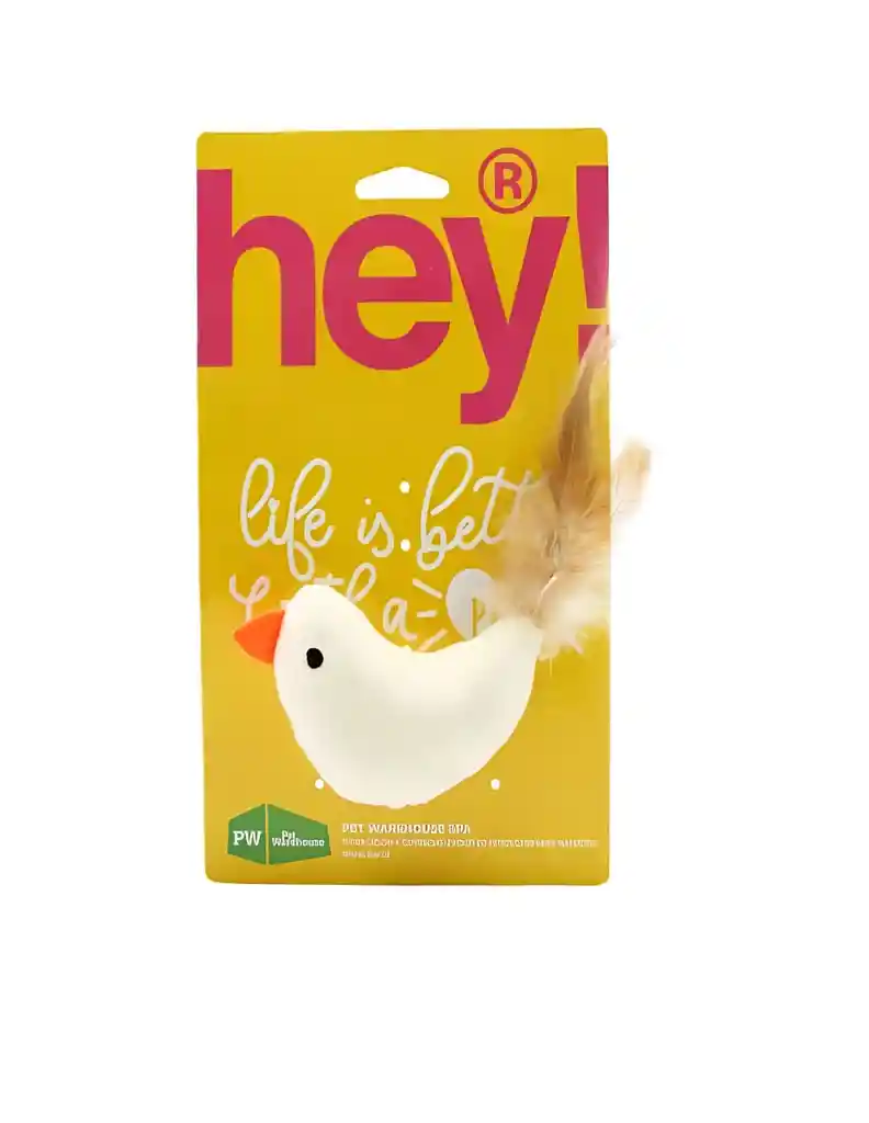 Hey! - Juguete Para Gato - Canario Con Plumas