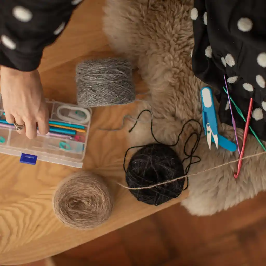 Ovillo Lana De Alpaca Negro