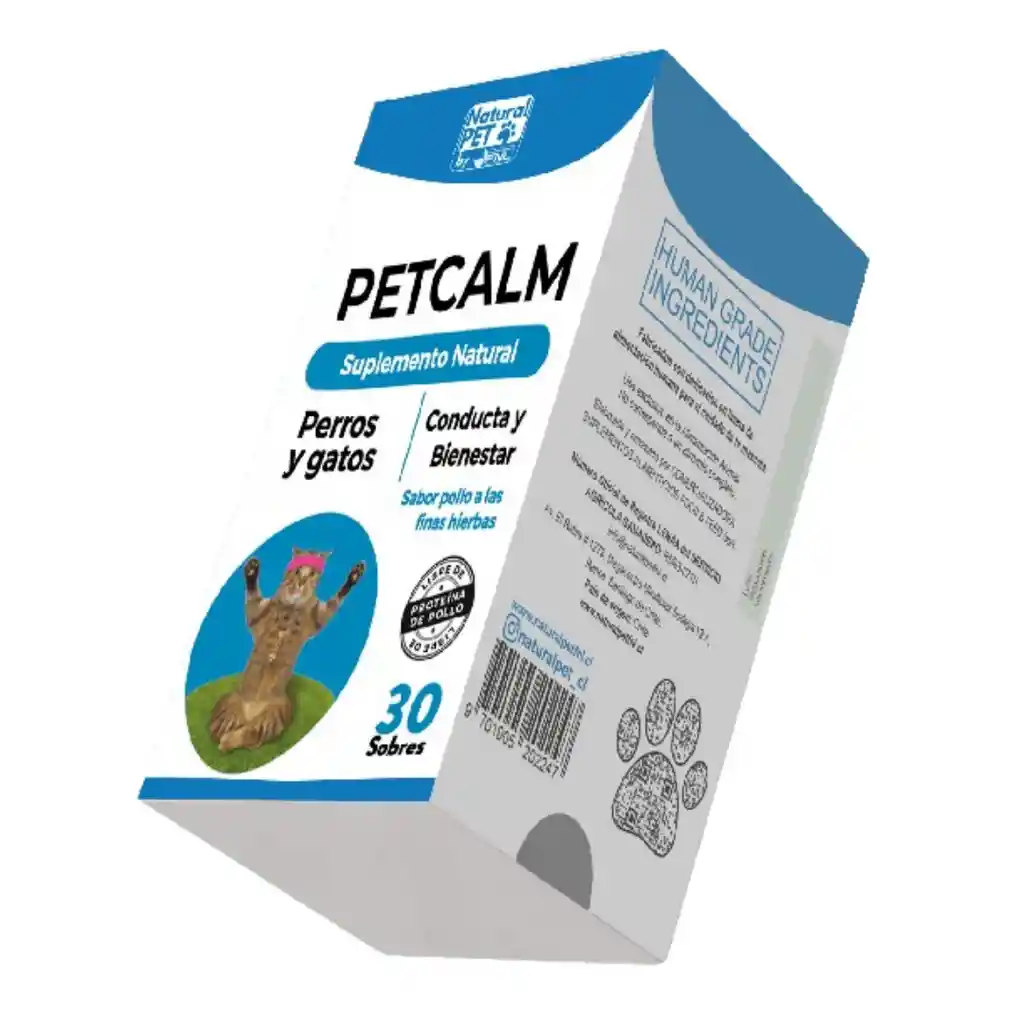 Petcalm, Suplemento Natural-pet, Para Perros Y Gatos (30 Sobres)