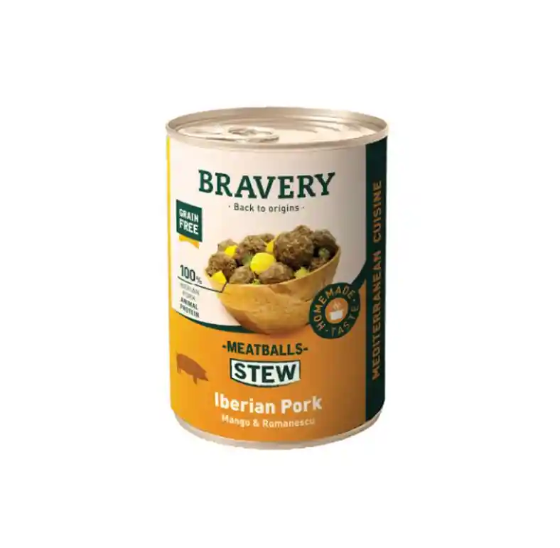 Bravery Albondigas Cerdo Iberico Dog Wet Food – 415grs