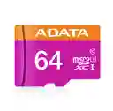 Tarjeta Memoria Adata Micro Sd 64gb Clase 10 Con Adaptador