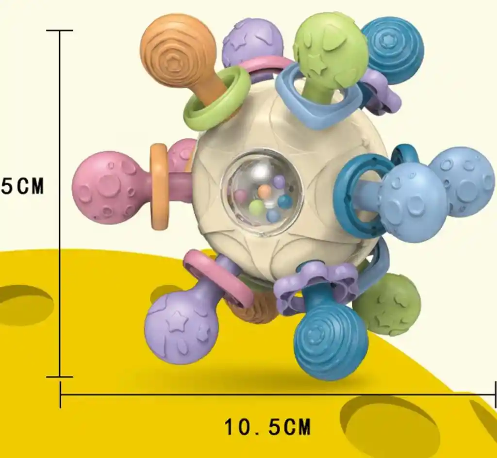Juguete Mordedor Sonajero De Silicona Para Dentición