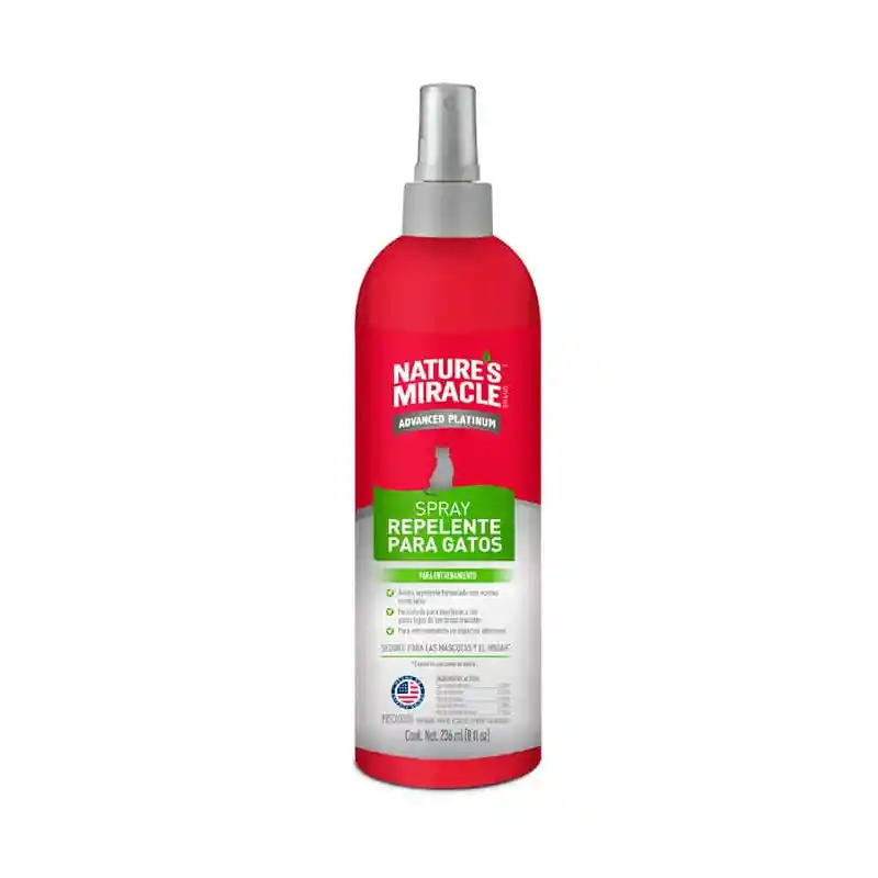 Repelente Gatos Nature Miracle Advanced Platinium Spray 236ml