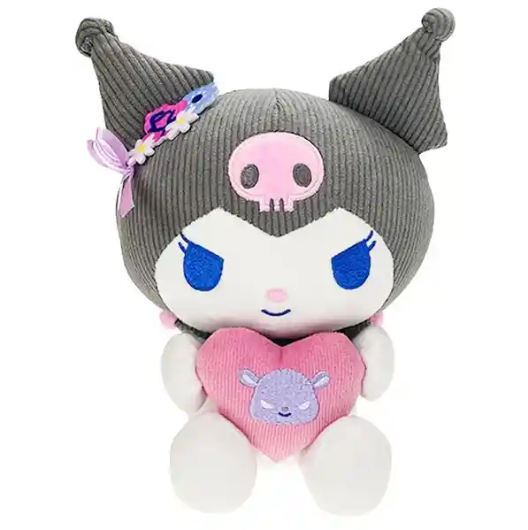 Peluche Kuromi De 21cm Serie Charming Florals Sanrio Original