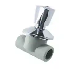 Llave De Paso Ppr 20mm Gris Manilla Triangular Cromada Importado