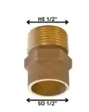 Cola Medidor Bronce 3/4''hi X 1/2'' He Con Goma