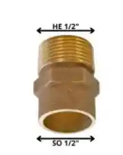 Cola Medidor Bronce 3/4''hi X 1/2'' He Con Goma