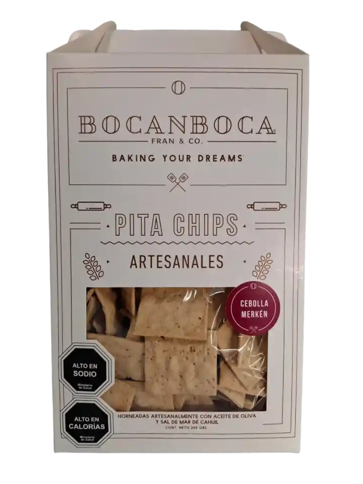 Bocanboca Pita Chips Cebolla Merken 200 Gr