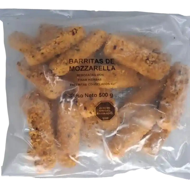 Barritas De Mozzarella Prefritas Congeladas 500gr