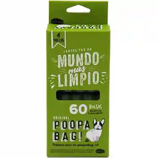 Poopa Bag 60 Bolsas 4 Rollos