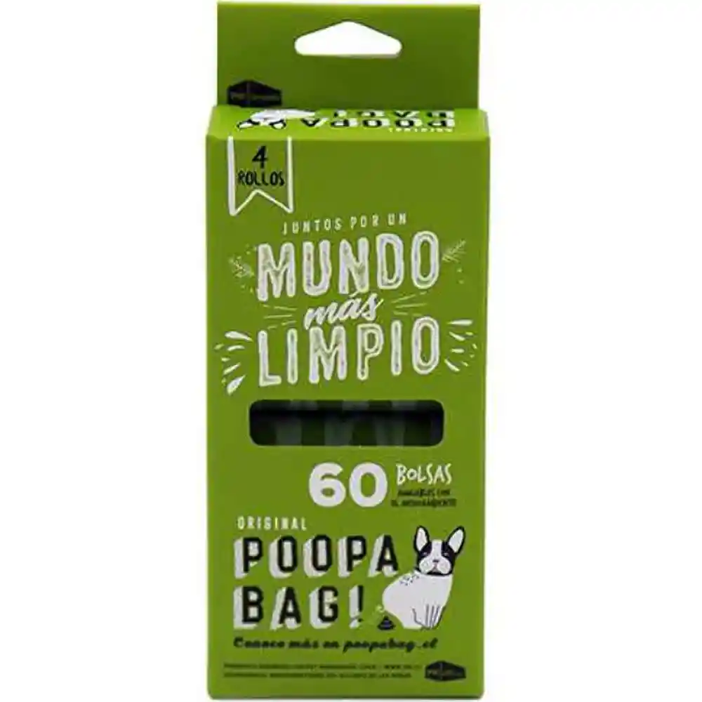 Poopa Bag 60 Bolsas 4 Rollos