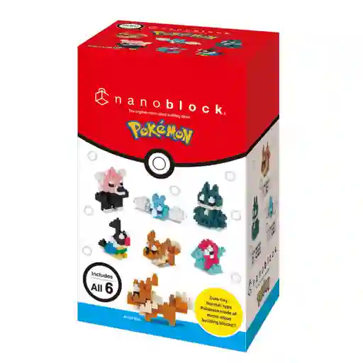 Set 6 Figuras Nanoblock Mininano Serie Pokemon De Bandai - Tipo Normal