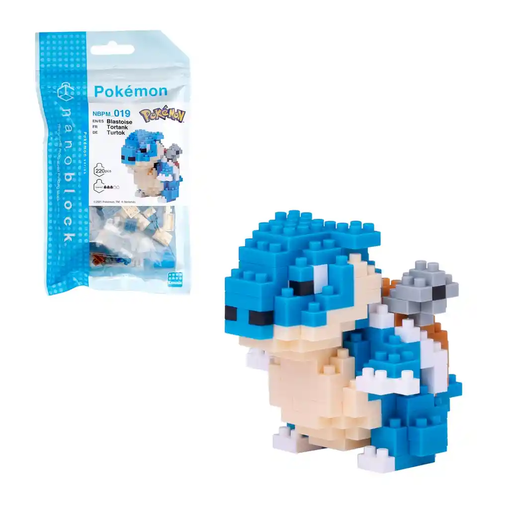 Figura Nanoblock Serie Pokemon De Bandai - Blastoise