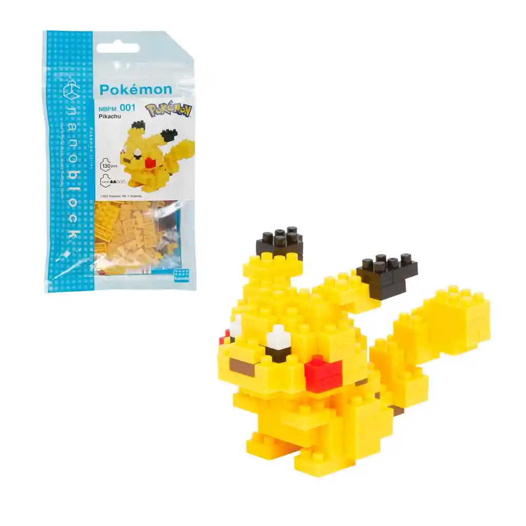 Figura Nanoblock Serie Pokemon De Bandai - Pikachu