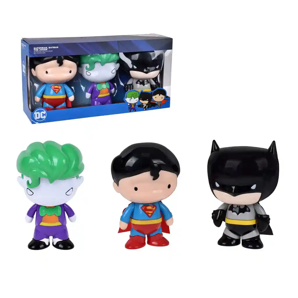 Set De 3 Figuras De Accion 18 Cms Dc Comics