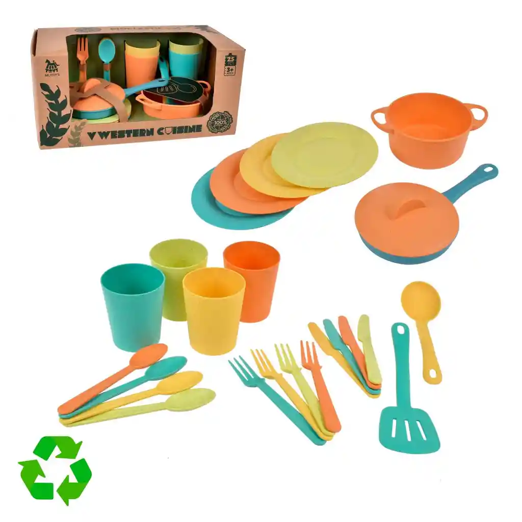 Playset Cocina 25 Piezas Material Reciclable