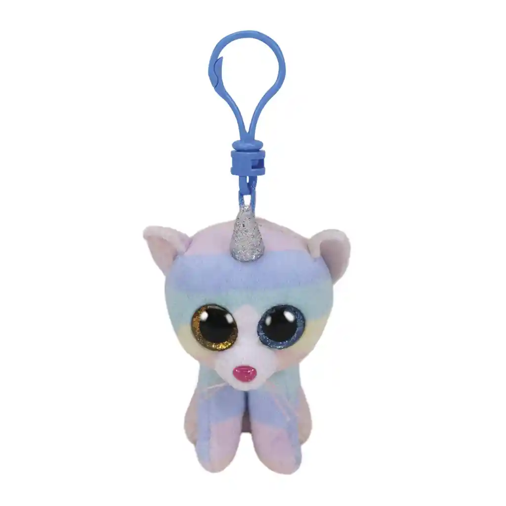 Ty Beanie Boos Heather Gato Unicornio Multicolor Clip