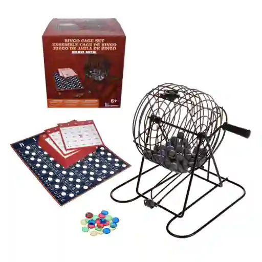 Juego Bingo Con Tombola Metalica