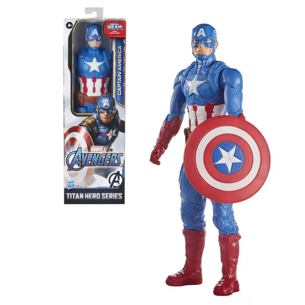 Avengers Titan Heroe Figura Capitan America Hasbro