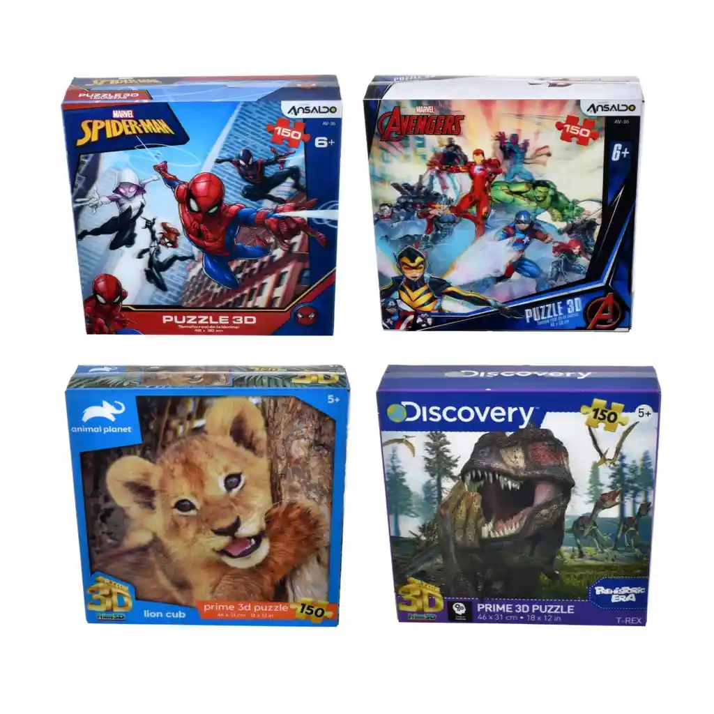 Puzzle 3d De 150 Piezas Dicovery - Animal Planet - Marvel