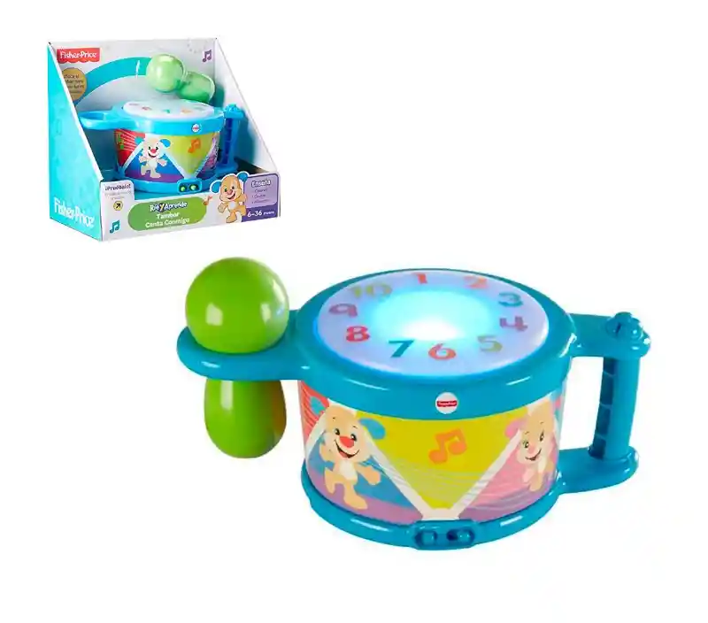 Fisher Price Rie Y Aprende Tambor Canta Conmigo