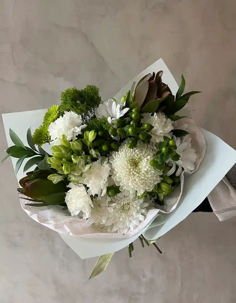 Ramo Del Dia Mediano Blanco/verde