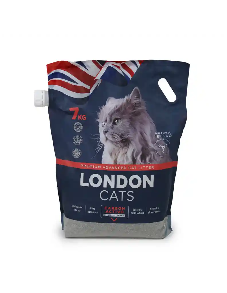 London Cats - Arena Premium Para Gatos Con Carbon Activado 7 Kg (neutro)