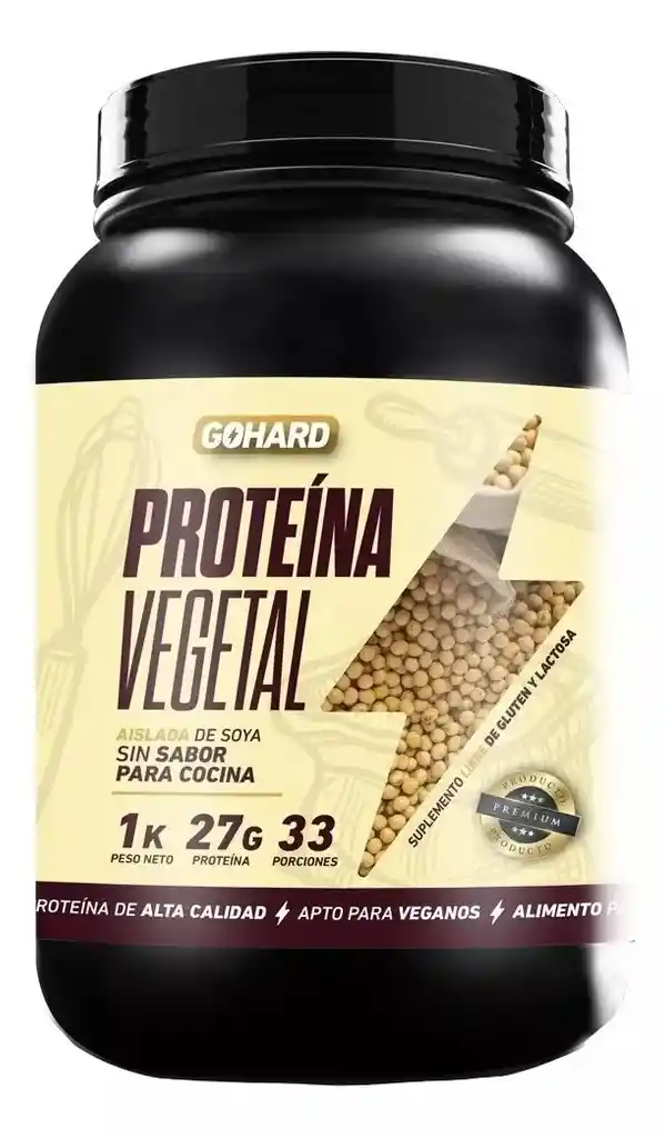 Proteina Neutra Aislada De Soya 1 Kg Marca Gohard