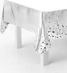 Mantel Blanco Estrellas Platas