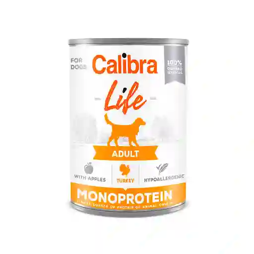 Calibra Life Lata Monoproteica De Pavo Con Manzana Para Perros 400gr