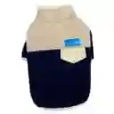 Wonder Dog - Poleron Polar Bicolor S (beige-azul) Cuello: 23 Cm Pecho: 32 Cm Espalda 20: Cm Perros